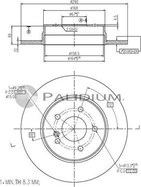 Ashuki P331-061 - Bremžu diski ps1.lv