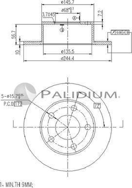 Ashuki P331-006 - Bremžu diski ps1.lv