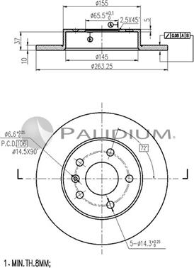 Ashuki P331-002 - Bremžu diski ps1.lv