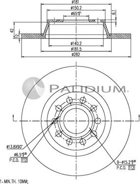 Ashuki P331-011 - Bremžu diski ps1.lv