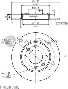 Ashuki P331-034 - Bremžu diski ps1.lv