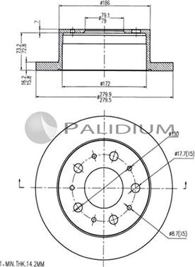 Ashuki P331-024 - Bremžu diski ps1.lv