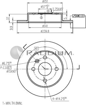 Ashuki P331-022 - Bremžu diski ps1.lv