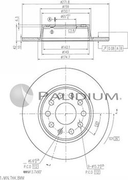 Ashuki P331-115 - Bremžu diski ps1.lv