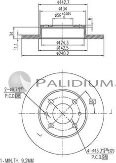 Ashuki P333-001 - Bremžu diski ps1.lv