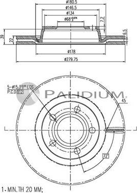 Ashuki P333-002 - Bremžu diski ps1.lv