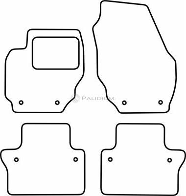 Ashuki PAL18-6898 - Paklājiņu komplekts ps1.lv