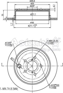 Ashuki S017-48 - Bremžu diski ps1.lv