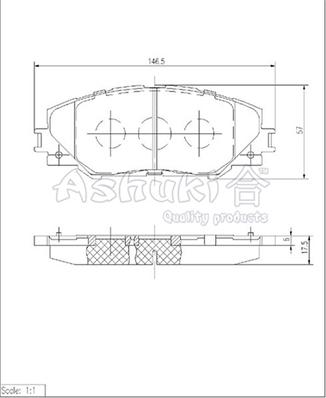 Ashuki T113-15 - Bremžu uzliku kompl., Disku bremzes ps1.lv