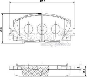 Ashuki T112-76 - Bremžu uzliku kompl., Disku bremzes ps1.lv