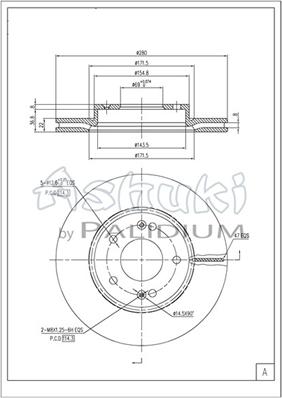 Ashuki Y089-71 - Bremžu diski ps1.lv