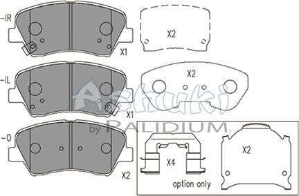 Ashuki Y029-54 - Bremžu uzliku kompl., Disku bremzes ps1.lv