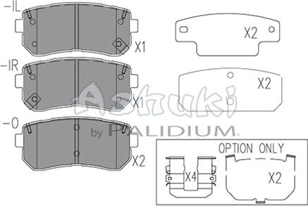 Ashuki Y029-63 - Bremžu uzliku kompl., Disku bremzes ps1.lv