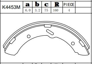 Asimco K4453M - Bremžu loku komplekts ps1.lv