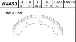 Asimco K4453 - Bremžu loku komplekts ps1.lv