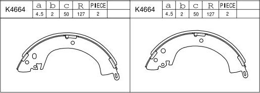 Asimco K4664 - Bremžu loku komplekts ps1.lv