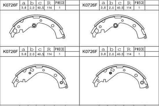 Asimco K0726F - Bremžu loku komplekts ps1.lv