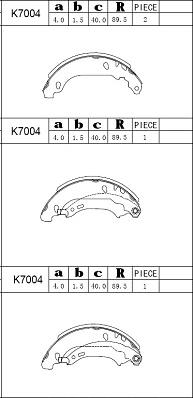 Asimco K7004 - Bremžu loku komplekts ps1.lv