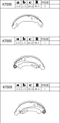 Asimco K7005 - Bremžu loku komplekts ps1.lv