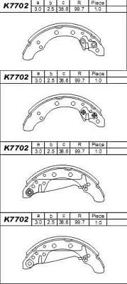 Asimco K7702 - Bremžu loku komplekts ps1.lv