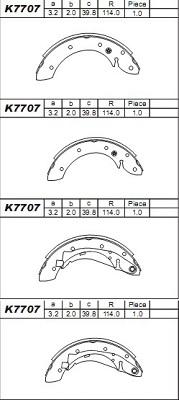 Asimco K7707 - Bremžu loku komplekts ps1.lv