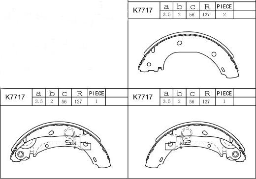 Asimco K7717 - Bremžu loku komplekts ps1.lv