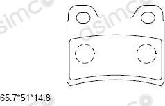 Asimco KD9736 - Bremžu uzliku kompl., Disku bremzes ps1.lv