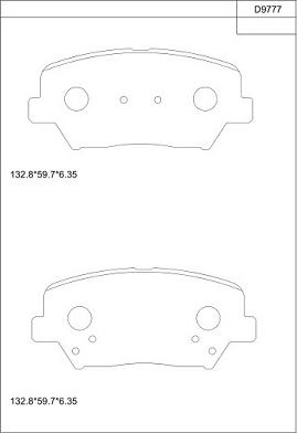 Asimco KD9777 - Bremžu uzliku kompl., Disku bremzes ps1.lv