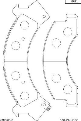 Asimco KD4401 - Bremžu uzliku kompl., Disku bremzes ps1.lv