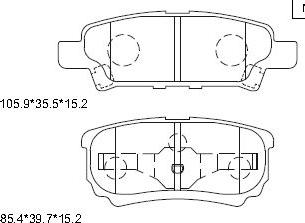 Asimco KD4730 - Bremžu uzliku kompl., Disku bremzes ps1.lv