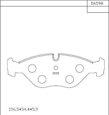 Asimco KD6598 - Bremžu uzliku kompl., Disku bremzes ps1.lv