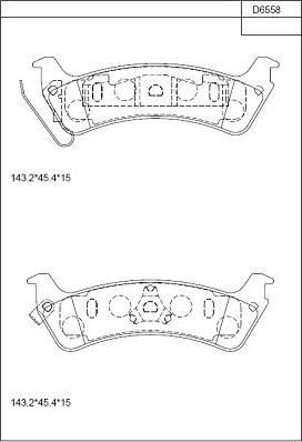 Asimco KD6558 - Bremžu uzliku kompl., Disku bremzes ps1.lv