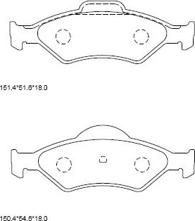 Asimco KD6516 - Bremžu uzliku kompl., Disku bremzes ps1.lv