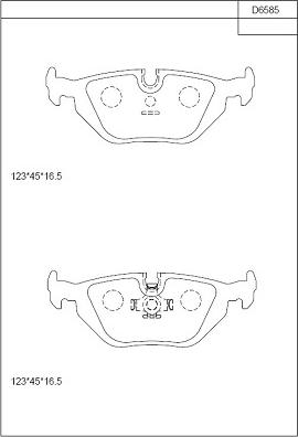 Asimco KD6585 - Bremžu uzliku kompl., Disku bremzes ps1.lv