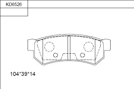 Asimco KD6526 - Bremžu uzliku kompl., Disku bremzes ps1.lv