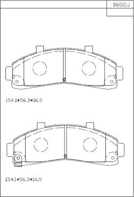 Asimco KD6021 - Bremžu uzliku kompl., Disku bremzes ps1.lv