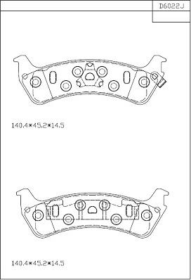 Asimco KD6022 - Bremžu uzliku kompl., Disku bremzes ps1.lv