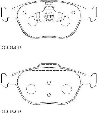 Asimco KD6768 - Bremžu uzliku kompl., Disku bremzes ps1.lv