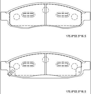 Asimco KD1413 - Bremžu uzliku kompl., Disku bremzes ps1.lv