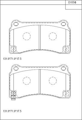 Asimco KD1556 - Bremžu uzliku kompl., Disku bremzes ps1.lv