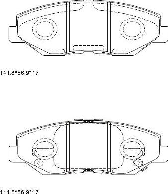 Asimco KD1513 - Bremžu uzliku kompl., Disku bremzes ps1.lv