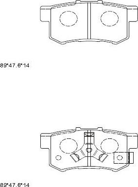 Asimco KD1517 - Bremžu uzliku kompl., Disku bremzes ps1.lv