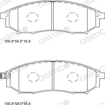 Asimco KD1301 - Bremžu uzliku kompl., Disku bremzes ps1.lv