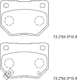 Asimco KD1717 - Bremžu uzliku kompl., Disku bremzes ps1.lv