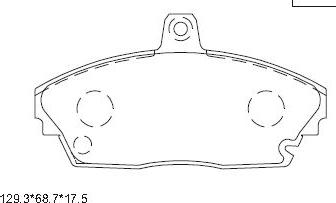 Asimco KD8714 - Bremžu uzliku kompl., Disku bremzes ps1.lv