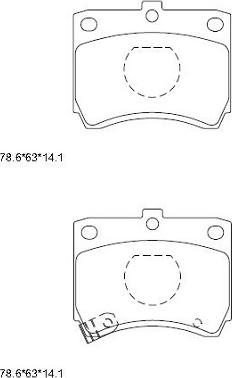 Asimco KD3734 - Bremžu uzliku kompl., Disku bremzes ps1.lv