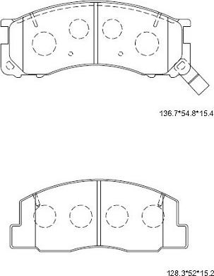 Asimco KD2691W - Bremžu uzliku kompl., Disku bremzes ps1.lv