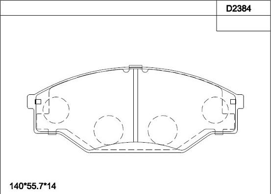 Asimco KD2384 - Bremžu uzliku kompl., Disku bremzes ps1.lv