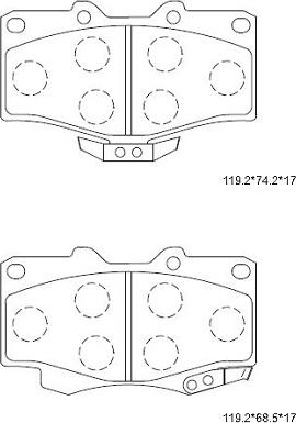 Asimco KD2203D - Bremžu uzliku kompl., Disku bremzes ps1.lv