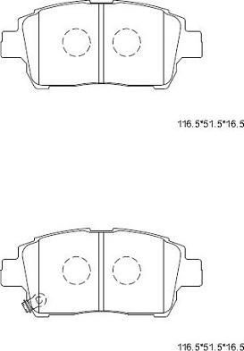 Asimco KD2754 - Bremžu uzliku kompl., Disku bremzes ps1.lv